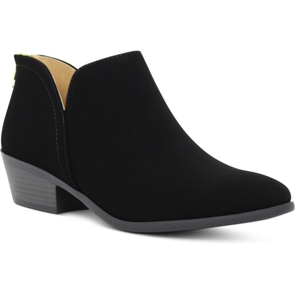 Women's Cut-Out Low Block Heels Ankle Booties - Picture 5 of 6